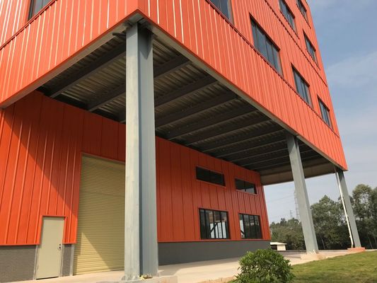 Konstrukcja stalowa na zamówienie Skład H Beam Building Construction With Sandwich Panel Roof