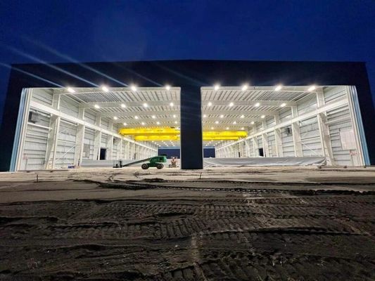 Nowoczesne prefabrykowane budynki metalowe Konstrukcja prefabrykowana konstrukcja stalowa hangar samolotów