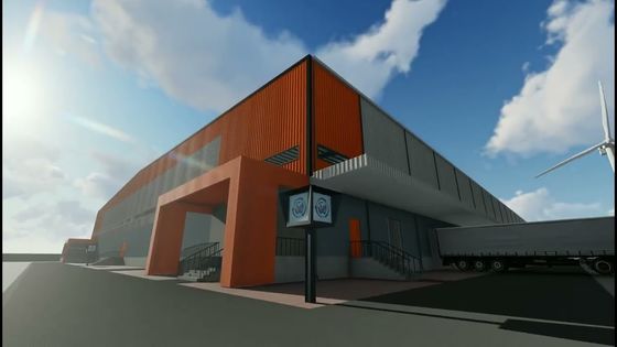 Q345 GB Standardowa prefabrykowana konstrukcja stalowa Skład pomalowany