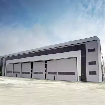 Struktura stalowa przemysłowa Samolot Hangar teleskopiczny Drzwi przesuwne Hangar samolotów Prefabrykowany budynek metalowy