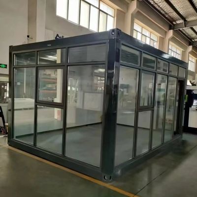 20 stóp Szklane ściany zasłony Pre Fab Domy kontenerowe dla sklepów Sala wystawiennicza